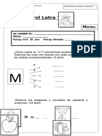 Evaluación Letra M