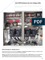 Automatic Transfer Switch ATS Between Two Low-Voltage Utility Supplies