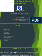 Non Destructive Testing::Akash Tripathi Mechanical Engineering (2014-18:D41 (4 Year)