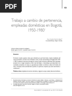 Trabajo A Cambio de Pertenencia: Empleadas Domésticas en Bogotá 1950-1980