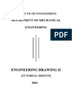 Engineering Drawing Ii: Department of Mechanical Engineering