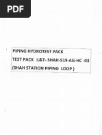 Sample Test Pack - Piping Hydrotest