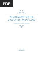 20 Stressors For The Student of Knowledge by TEAM AL-MADRASATUL-UMARIYYAH