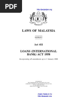 Act 411 Loans International Bank Act 1958