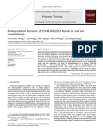 Biodegradation Behavior of P (3HB, 4HB) PLA Blends in Real Soil Environments