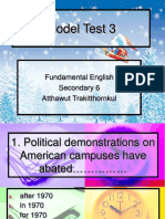 Model Test 3: Fundamental English Secondary 6 Atthawut Trakitthornkul