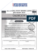 Jee-Mains Test Paper - 03