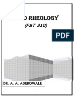 FOOD RHEOLOGY 455 - FST 310 Lecture note-DR ADEBOWALE PDF