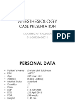 Anaesthesiology Case (Kaarthigan)