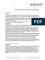 Interim Arrangements For Utility Scale Battery Technology