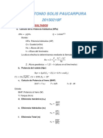 Calculos-Resultados y Conclusiones de TURBINA PELTON