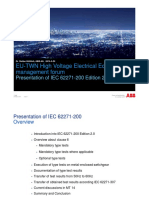 EU-TWN High Voltage Electrical Equipment Management Forum: Presentation of IEC 62271-200 Edition 2.0