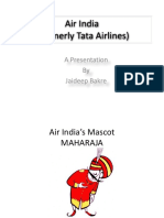 Air India (Formerly Tata Airlines) : A Presentation by Jaideep Bakre