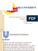 Iqra University: Project Report On:Lipton Yellow Label Presented By: Ariba Mehtab Zainab Noorani