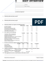 Exit Interview Format (12.03.2010)