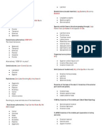 Anatomy Mnemonics