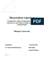 Dissertation Report On Comparative Study of Education Loan