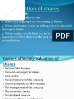 Valuation of Shares