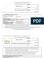 Syllabus Del Curso Proyecto de Seguridad Informática 1