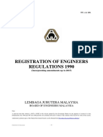 Registration of Engineers Regulations 1990: Lembaga Jurutera Malaysia