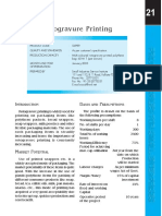 Rotogravure Printing: Ntroduction Asis AND Resumptions