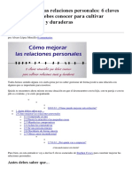 Cómo Mejorar Las Relaciones Personales