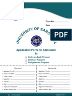 Admission Form 2010