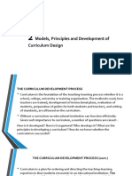 Models, Principles and Development of Curriculum Design