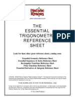 Essential Trig Reference Sheet