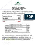 UNCC Estimate Cost of Attendance and Fees