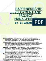 Entrapreneurship Development and Project Management