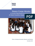 Peace Corps Works Cross-Sectional Analysis of 21 Host Country Impact Studies 2016