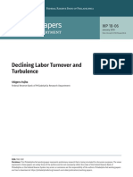 Working Papers: Declining Labor Turnover and Turbulence