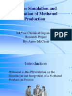 Process Simulation and Integration of Methanol Production