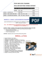 Course Structure of Laptop Chip Level Training