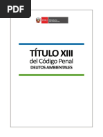 Título XIII Del Código Penal Delitos Ambientales