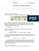 Linear and Quadratic Programming Examples