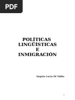 Di Tullio Angela Políticas Lingüísticas e Inmigración