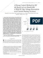 An Improved Droop Control Method For DC Microgrids Based On Low Bandwidth Communication With DC Bus Voltage Restoration and Enhanced Current Sharing Accuracy