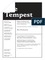 Tempest Synopsis and Program Note