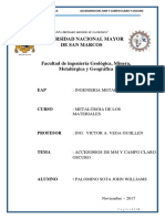 Informe 2 Materiales Conocimiento de Los Accesorios Del MM y Campo Calro y Oscuro