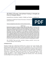 The Effects of Eccentric, Velocity-Based Training On Strength and Power in Collegiate Athletes