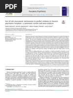 Use of Risk Assessment Instruments To Predict Violence in Forensic