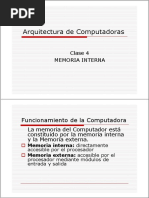 Arqui - Compu (Clase 4) Memoria Interna