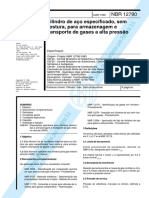 NBR 12790 (1995) - Cilindro de Aço Especificado, Sem Costura, para Armazenagem E Transporte de Gase PDF