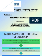 Diapositivas Organización Del Estado Colombiano y Formas Organizativas Del Estado A Nivel Territorial