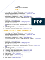 Metrology and Measurements - Lecture Notes, Study Material and Important Questions, Answers