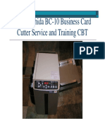 BC-10 Business Card Cutter Service and Training CBT