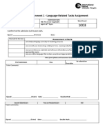 Assignment 1 - Laguage Related Task