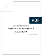 HSC 2013 Extension 1 Solutions